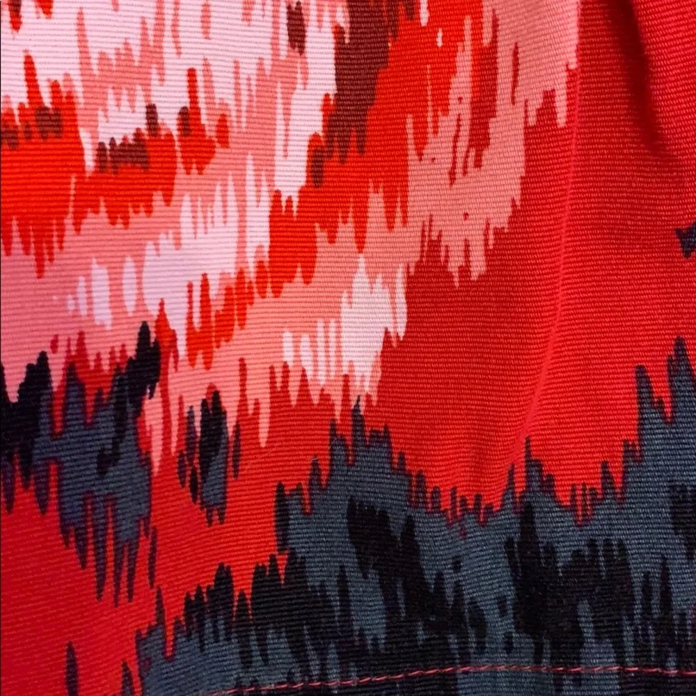 Gap Kids Red Black Print Lined Skirt